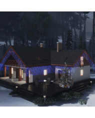 Rideau lumineux à glaçons LED 10m 400 LED Bleu 8 fonctions | Mobilier & Déco