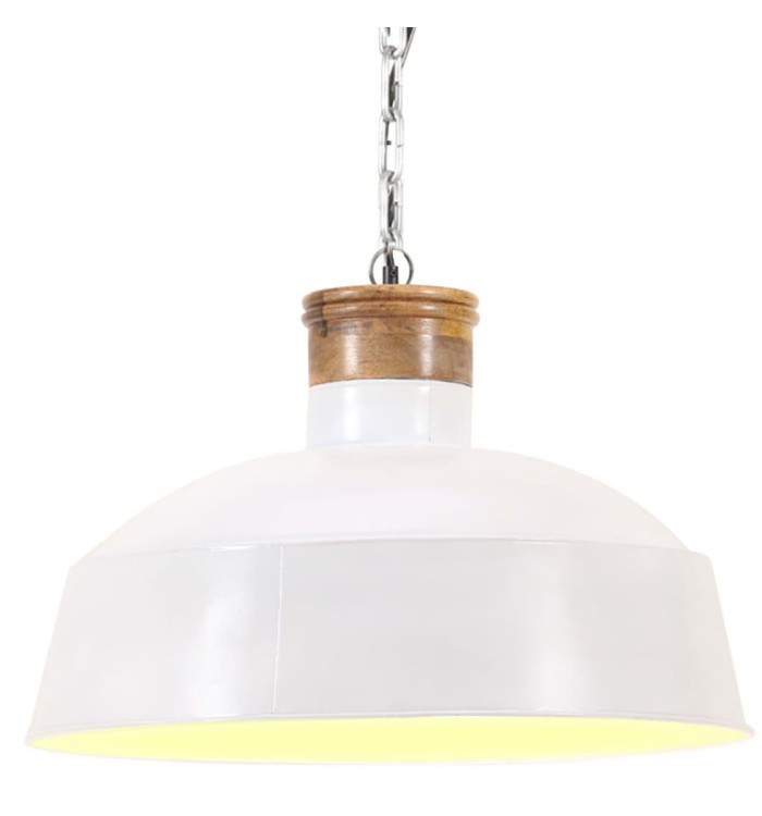 Lampe suspendue industrielle 58 cm Blanc E27 | Mobilier & Déco
