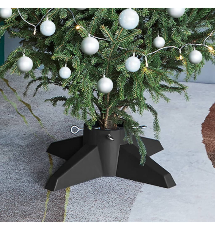 Support de sapin de Noël Gris 55,5x55,5x15 cm | Mobilier & Déco