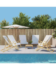 Serviettes de plage 6 pcs blanc 60x135 cm tissu 400 GSM | Mobilier & Déco