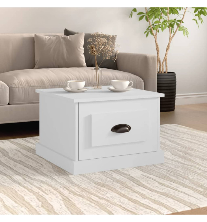Table basse blanc 50x50x35 cm bois d'ingénierie | Mobilier & Déco