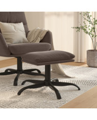 Repose-pied Gris foncé 60x60x36 cm Tissu microfibre | Mobilier & Déco