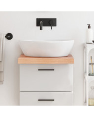 Comptoir de salle de bain marron 40x50x(2-6) cm bois traité | Mobilier & Déco