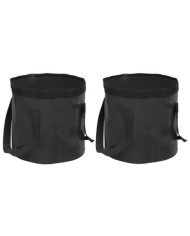Seaux pliables 2 pcs noir 20 L PVC | Mobilier & Déco