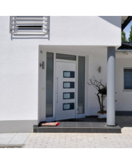 Porte d'entrée Blanc 100x210 cm Aluminium et PVC | Mobilier & Déco