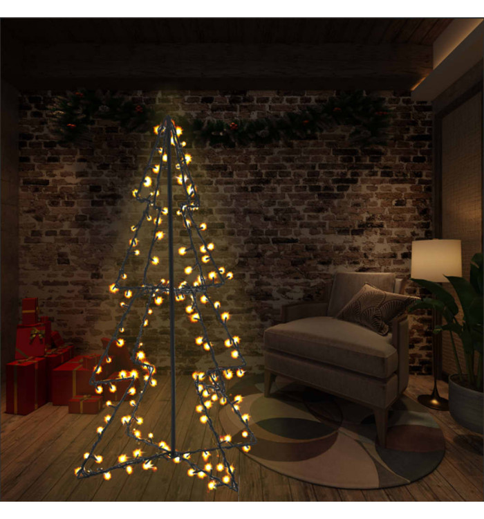 Arbre de Noël cône 160 LED d'intérieur/d'extérieur 78x120 cm | Mobilier & Déco