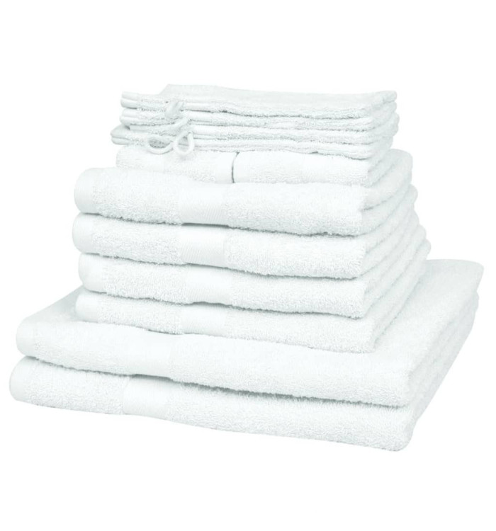 Serviette pour maison 12 pcs Coton 500 gsm Blanc | Mobilier & Déco