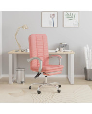 Fauteuil inclinable de bureau Rose Similicuir | Mobilier & Déco