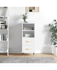 Buffet Blanc brillant 34,5x34x90 cm Bois d'ingénierie | Mobilier & Déco