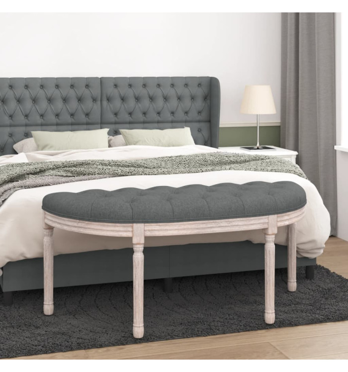 Banc Gris foncé 110,5x45x49 cm Tissu | Mobilier & Déco