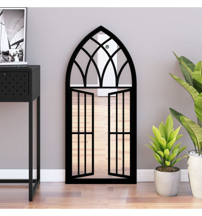 Miroir Noir 100x45 cm Fer pour utilisation à l'intérieur | Mobilier & Déco