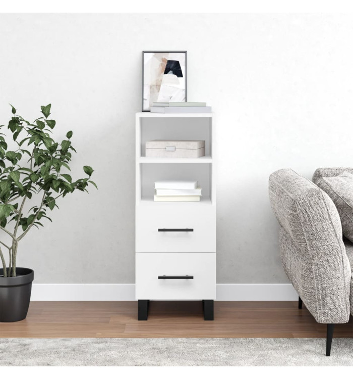 Buffet blanc 34,5x34x90 cm bois d'ingénierie | Mobilier & Déco