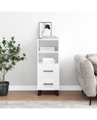 Buffet blanc 34,5x34x90 cm bois d'ingénierie | Mobilier & Déco