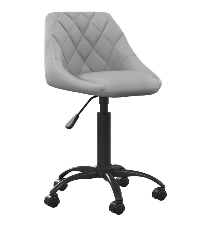 Chaise de bureau Gris clair Velours | Mobilier & Déco