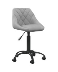 Chaise de bureau Gris clair Velours | Mobilier & Déco