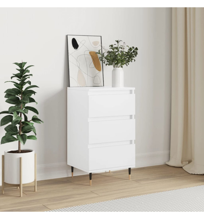 Buffet blanc 40x35x70 cm bois d’ingénierie | Mobilier & Déco