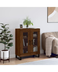 Buffet chêne marron 69,5x34x90 cm bois d'ingénierie | Mobilier & Déco