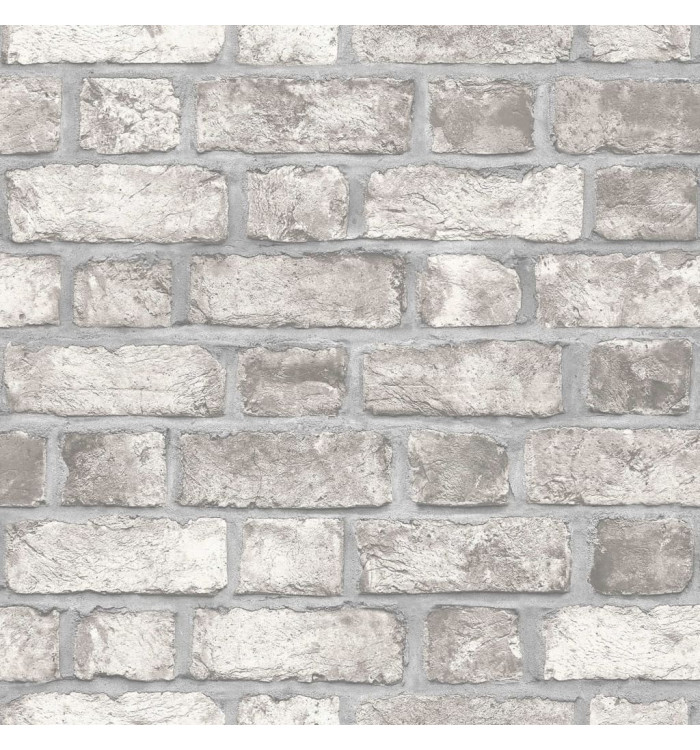 Noordwand Papier peint Homestyle Brick Wall gris et blanc cassé | Mobilier & Déco
