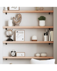 Étagère murale 100x10x4 cm bois de chêne massif non traité | Mobilier & Déco