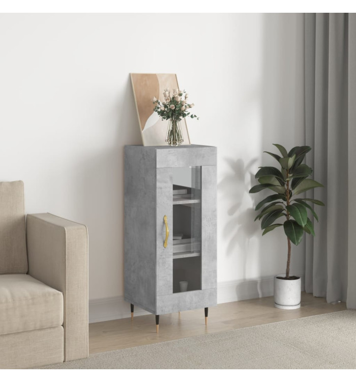 Buffet Gris béton 34,5x34x90 cm Bois d'ingénierie | Mobilier & Déco