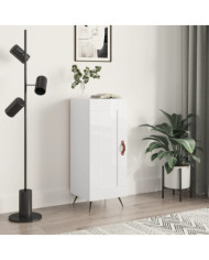 Buffet Blanc brillant 34,5x34x90 cm Bois d'ingénierie | Mobilier & Déco