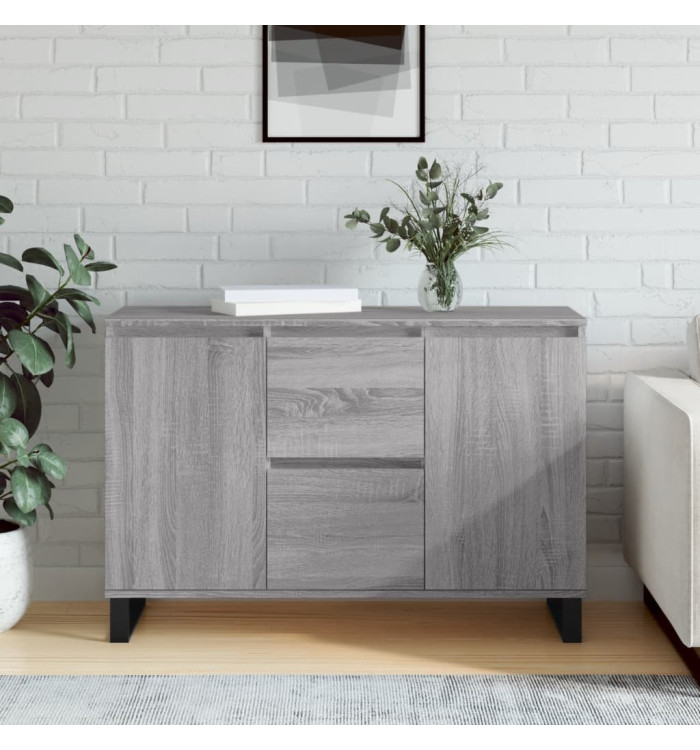 Buffet sonoma gris 104x35x70 cm bois d'ingénierie | Mobilier & Déco