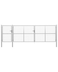 Portillon Acier 500 x 125 cm Argenté | Mobilier & Déco
