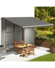 Tissu de remplacement pour auvent Anthracite 5x3,5 m | Mobilier & Déco