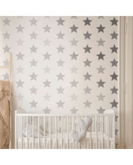 Noordwand Papier peint Kids @ Home Superstar Argenté et blanc | Mobilier & Déco