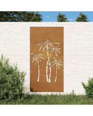 Décoration murale jardin 105x55 cm acier corten design palmier | Mobilier & Déco