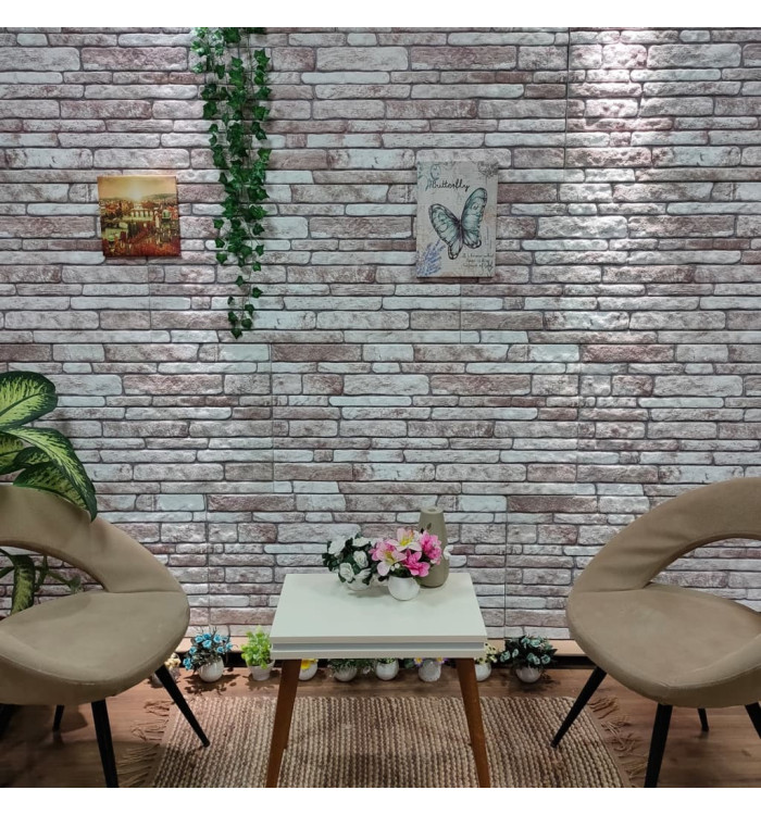 Panneaux muraux 3D avec design de brique gris foncé 10 pcs EPS | Mobilier & Déco