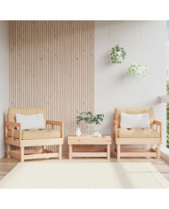Chaises de jardin avec coussins lot de 2 bois de pin massif | Mobilier & Déco