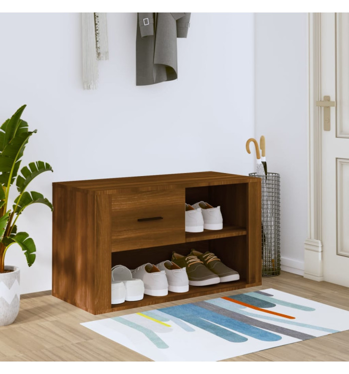Armoire à chaussures Chêne marron 80x35x45 cm Bois d'ingénierie | Mobilier & Déco
