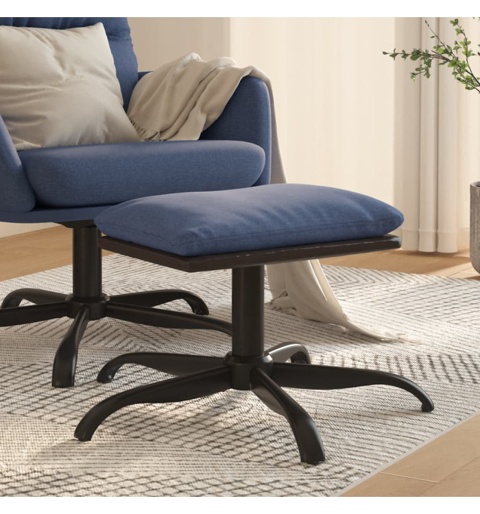 Repose-pied Bleu 60x60x36 cm Tissu et similicuir | Mobilier & Déco