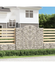 Paniers à gabions arqués 7 pcs 200x30x180/200 cm Fer galvanisé | Mobilier & Déco