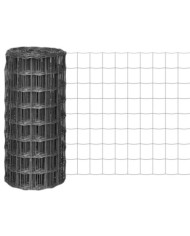Clôture euro Acier 25 x 0,8 m Gris | Mobilier & Déco