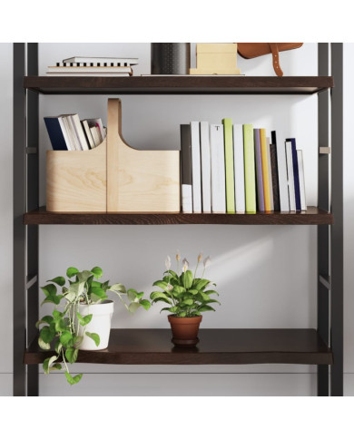Étagère murale marron foncé bois chêne massif traité | Mobilier & Déco