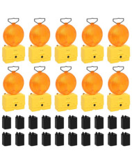 Lampes de chantier 10 pcs avec piles 18x8x37 cm | Mobilier & Déco