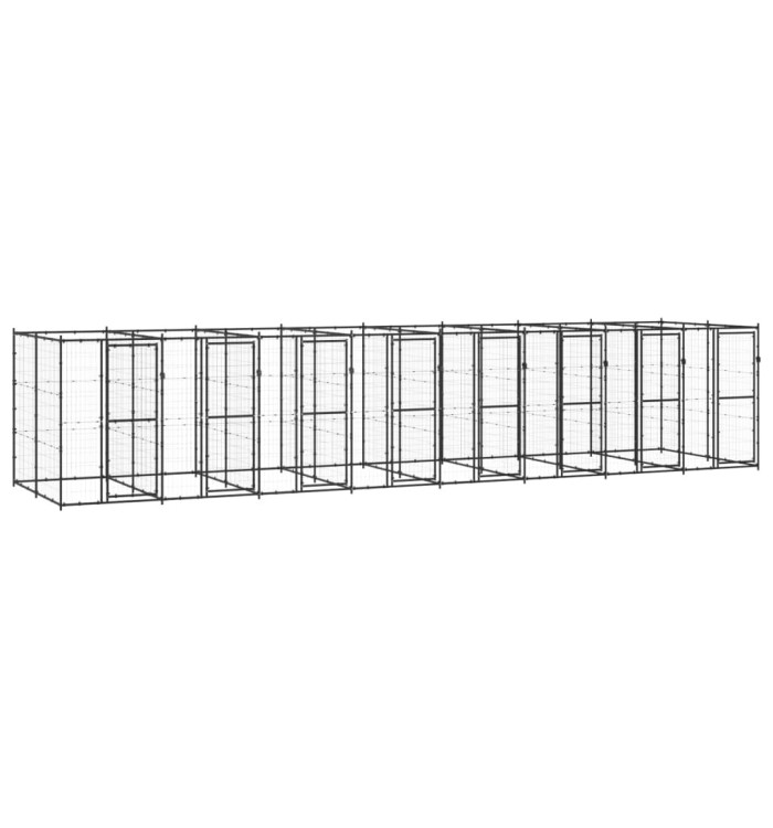 Chenil extérieur Acier 19,36 m² | Mobilier & Déco