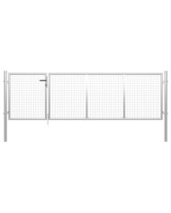 Portillon Acier 350x100 cm Argenté | Mobilier & Déco