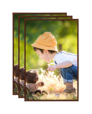 Collage de cadres photo 3 pcs de mur table Bronze 70x90 cm MDF | Mobilier & Déco
