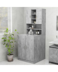Meuble pour machine à laver Gris béton 70,5x25,5x90 cm | Mobilier & Déco