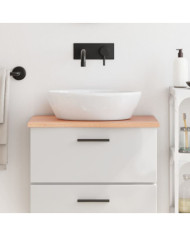 Comptoir de salle de bain marron clair 60x40x2 cm bois traité | Mobilier & Déco