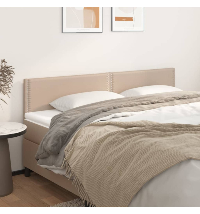 Têtes de lit 2 pcs Cappuccino 80x5x78/88 cm Similicuir | Mobilier & Déco