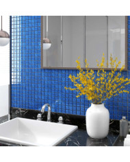 Carreaux mosaïque 11 pcs Bleu 30x30 cm Verre | Mobilier & Déco
