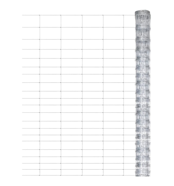Clôture de jardin Acier galvanisé 50x1,25 m Argenté | Mobilier & Déco