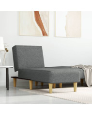 Chaise longue gris foncé tissu | Mobilier & Déco