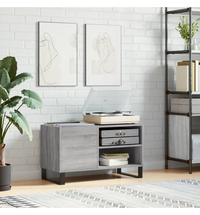 Armoire à disques sonoma gris 85x38x48 cm bois d'ingénierie | Mobilier & Déco