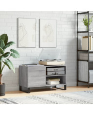 Armoire à disques sonoma gris 85x38x48 cm bois d'ingénierie | Mobilier & Déco