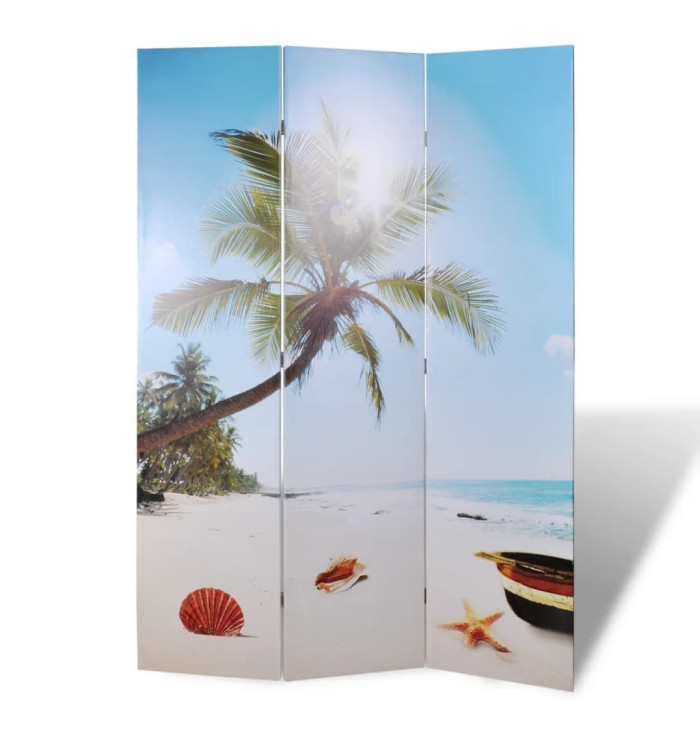 Cloison de séparation pliable 120 x 170 cm Plage | Mobilier & Déco